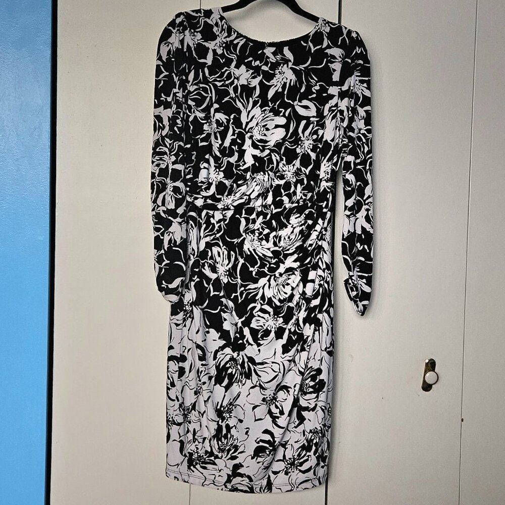 Black and white Formal dress 3/4 Sleeve